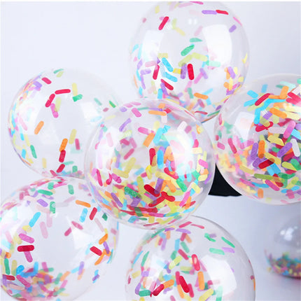 15pcs 12inch Rainbow Confetti Balloons Ice Cream Mixed Color Balloon Wedding Anniversary Decoration Birthday Party Baby Shower