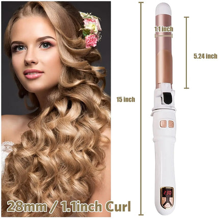 1.1/1.25inch Rotating Curling Iron Curling Wand Automatic Hair Curler 30s Instant Heat Auto Hair Waver Hair Styling Irons