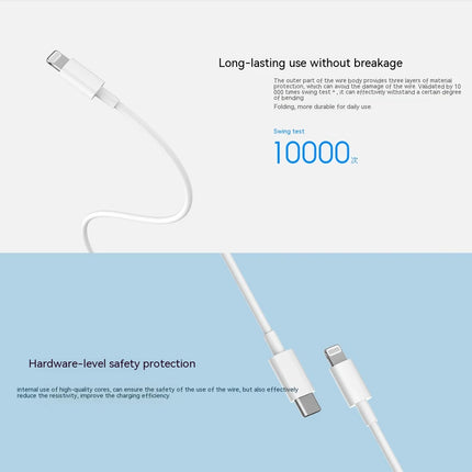 Xiaomi USB C -Lightning Cable for iPhone 14 13 12 11 Pro Max XS XR iPad PD 27W/20W Fast Charging Type C to Lighning Cable Data