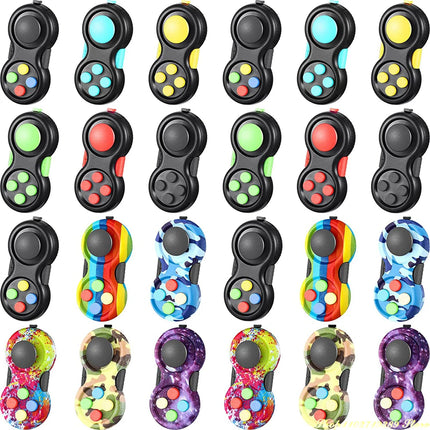 4Pcs Fidget Pad Sensory Toys Controller Stress Reducer Game Pad Mini Handheld Fidget Clicker For Adult Anxiety Stress Relief