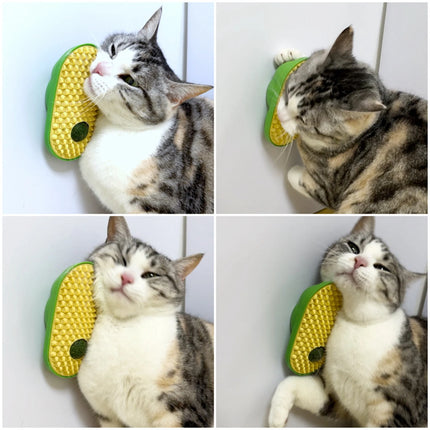 Pet Cat Wall Brush Comb Play Cat Toy Softer Cat Self Groomer Massage Comb with Catnip Cat Face Scratcher Kitten Cat Accessories