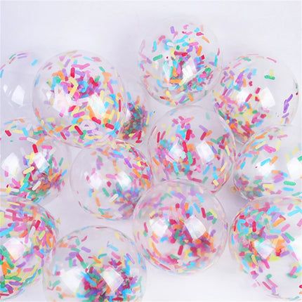 15pcs 12inch Rainbow Confetti Balloons Ice Cream Mixed Color Balloon Wedding Anniversary Decoration Birthday Party Baby Shower