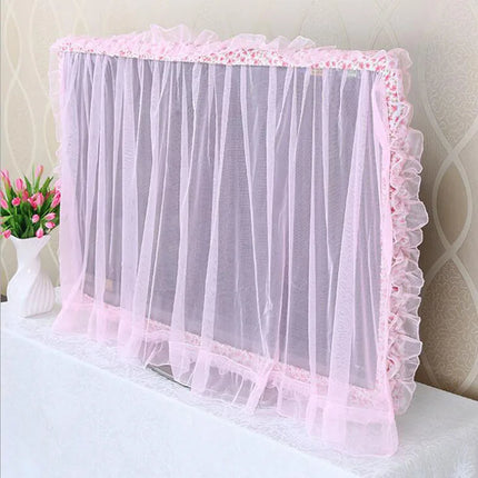 Tv Dust Cover Computer Monitor Protection Stick Wall-Mounted Desktop Curved Screen Soft Fabric Craft