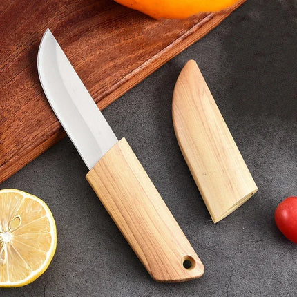 Paring Knife Chef Slicing Steak Fish Knife Sharp Kitchen Knives Plastic Handle Stainless Steel Boning Barbecue Knives With Cover