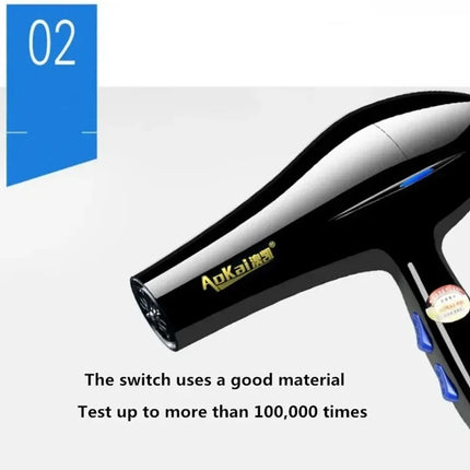 Professional Powerful Hair Dryer Fast Styling Blow Dryer Hot And Cold Adjustment Air Dryer Nozzle For Barber Salon Tools