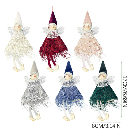 New Year 2024 Christmas Angel Dolls Xmas Tree Pendant Ornaments Navidad 2023 Christmas Decoration for Home Natal Gift Noel Decor