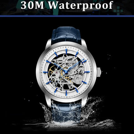 2024 PAGANI DESIGN New Men Luxury Automatic Mechanical Watch Stainless Steel Waterproof Sports Leather Watch Relogio Masculino