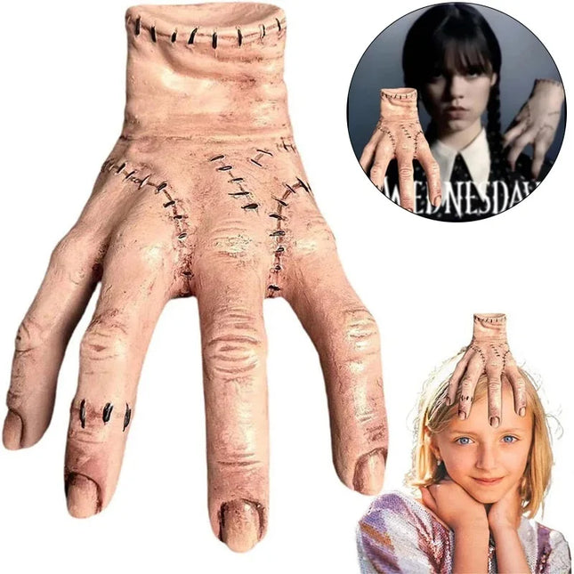 Wednesday Addams PVC Things Hand Cosplay Addams Family Figurine Home Decor Desktop Crafts Halloween Party Costume Props Toys