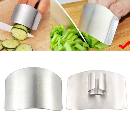 Stainless Steel Kitchen Tool Hand Finger Protector Knife Cut Slice Safe Guard Kitchen Cocina Kitchen Accessories Garden Stickers