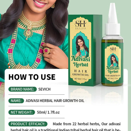 Ayurvedic Hair Growth Oil India Adivasi Organic Hair Growth Serum Anti Hair Loss Fast Regrowth Thicken Oils Hair Growth Products