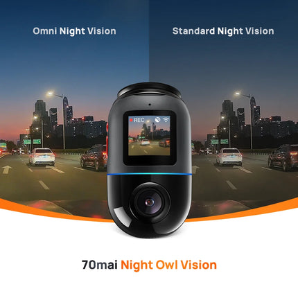 70mai Dash Cam Omni X200 360° Full View Built-in GPS ADAS 70mai Car DVR X200 Camera 24H Parking Monitor eMMC Storage AI Motion