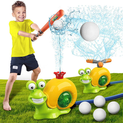 Outdoor Water Sprinkler Toy with Baseball Play Set Lawn Garden Sprinkler Snail Cactus Fire Hydrant Children Water Playing Toy