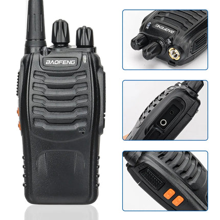 2/4PCS Baofeng BF-888S 12W Walkie Talkie Dual Band Portable Long Range Standby UHF 400-470MHz USB Ham Two Way Radio for Hunting