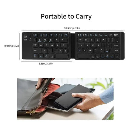 Folding Bluetooth Keyboard For IPAD Mobile Tablet Notebook Portable Office Mini Wireless Keyboard Storage Three Systems Universa