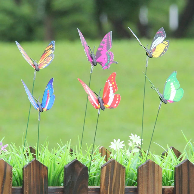 10pcs Butterflies Garden Yard Planter Colorful Outdoor Decor Flower Pots Decor