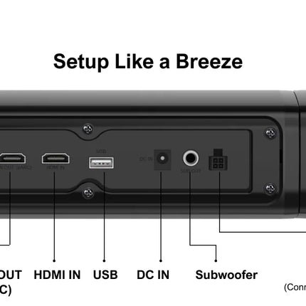 ULTIMEA 4.1 Soundbar with Dolby Atmos,Bluetooth Soundbar with Subwoofer,3D Surround Sound System,2-in-1 Detachable Soundbar