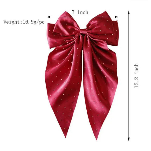 Woman Girls New Bowknot Streamer Hairpin Chiffon Ribbon Barrette Bow Back Head Spring Clip Headwear Fashion Hair Accessories