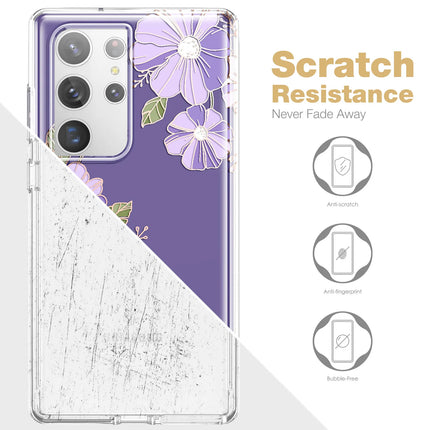 For Samsung Galaxy S23 Ultra Case 6.8“Slim Stylish Geometric Marble shockproof bumper Phone Case with Built-in Screen Protector