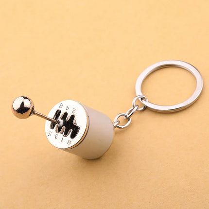 Creative Six Gear Shift Keychain Car Pendant Shifter Metal Keyring Handbag Gift