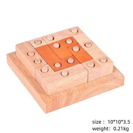 Adult Wooden Classical Puzzle Toy Kong Ming Lock Series Daquan Thinking Brain Game Digital Puzzle Luban Lock Children's Puzzle