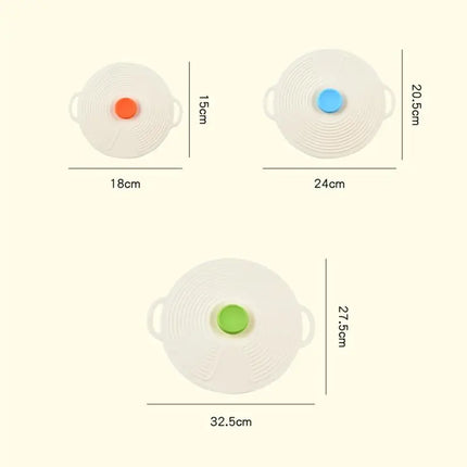 Silicone Fresh-keeping Lid Anti-spill Lid Dust-proof And Leak-proof Lid Kitchen Gadget Pot Lid Tableware Pot Lid Oil Cover Home