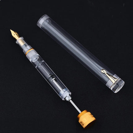 Majohn V1 Resin Fountain Pen Transparent EF F Nibs Vacuum Filling Writing Ink Pen for business Office School Supplies Gifts pens