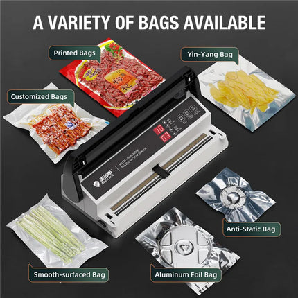 MAGIC SEAL MS175 Vacuum Sealer Machine Wet Vacuum Sealer Packaging Machine Professional Food Plastic Bag Sealer