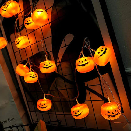 Small Pumpkin String Lights Halloween Carnival Pumpkin Lantern String Bar Decorations Pumpkin Lantern Glowing Small String Light