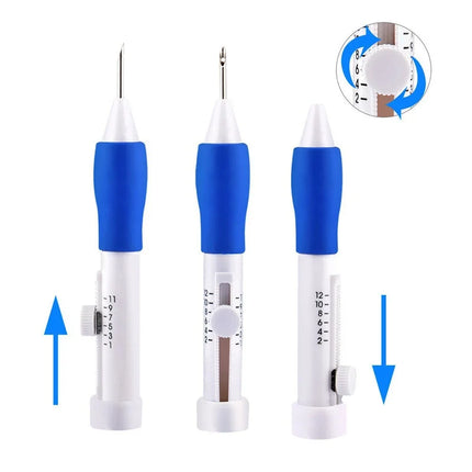 DIY Crafts Magic Embroidery Pen Embroidery Stitching Punch Needles Pen Set Craft Tool for DIY Threaders Sewing Knitting Kit