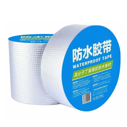 Aluminum Foil Butyl Rubber Tape 5M/10M High Temperature Super Resistant Waterproof Self Adhesive Wall Crack Roof Pipe Repair