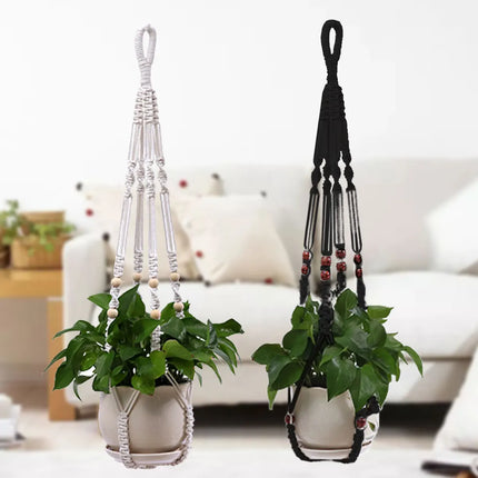 Macrame Plant Hanger Net Hanging Flower Pot Holders Indoor Outdoor Handmade Hanging Planter Basket Boho Decoration