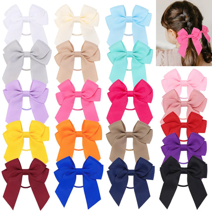 2/1Pcs Sweet Hair Ribbon Hair Band for Girls Toddler Cheer Bow Head Rope Kids Headwear Double Ponytail Support Hair Accessories