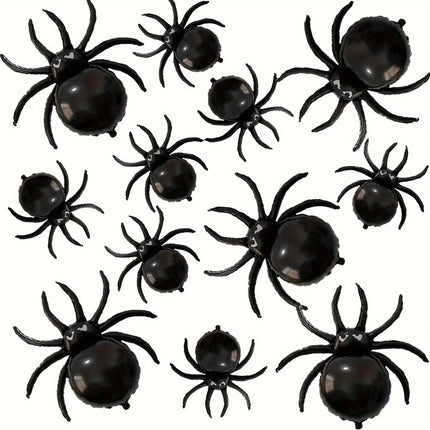 30pcs Halloween Large Spider Balloon Black Wall Decoration Halloween Foil Balloon for Photo Prop Party Trick Joke Decor Supplies