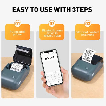 Niimbot B1 Portable Label Printer Mini Thermal Self-Adhesive Sticker Printer Mobile Pocket Tag Price UV Label Sticker Printer