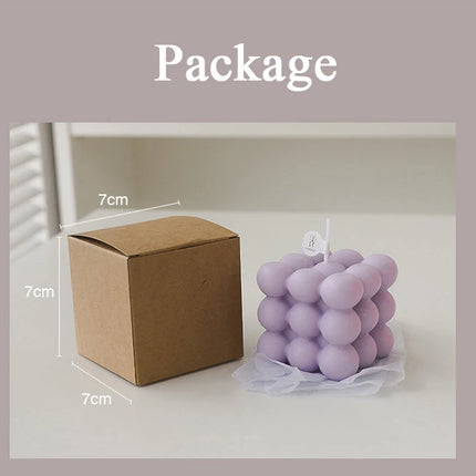 Ins Style Bubble Cube Candle Handmade Scented Candle Aromatherapy Soy Wax Candle Wedding Birthday Candles Party Home Decoration