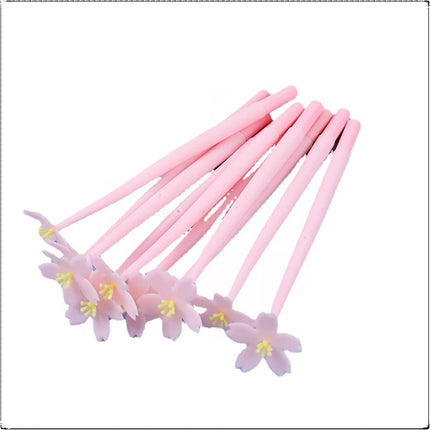 24 Pcs Creative Beautiful Cherry Blossom Gel Pen Small Fresh and Lovely Flower Pen Student Exam Writing