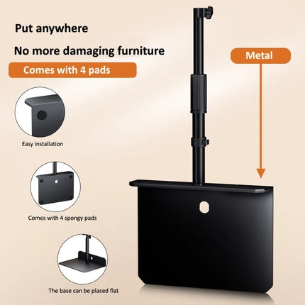OUTMIX Bed Tablet Stand for 4-12.9 inches Phone Tablet Lazy Arm Bed Desk Tablet Mount Telescopic Support for iPad Mini Free Clip