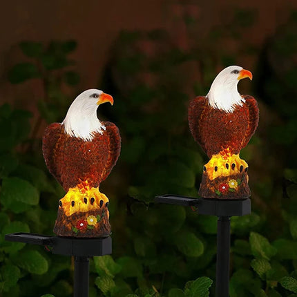 Solar Resin Eagle Lawn Lamp, Outdoor LED Ground Lamp, Patio Decorative Lamp, Garden Lawn Decorative Lamps