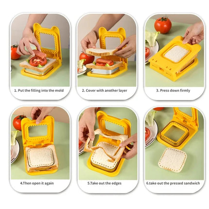 Breakfast Sandwich Maker Bread Mold Toast Bread Cutting Die  Sandwich Cookie Cutter Breakfast Dessert DIY Tool Kitchen Gadgets