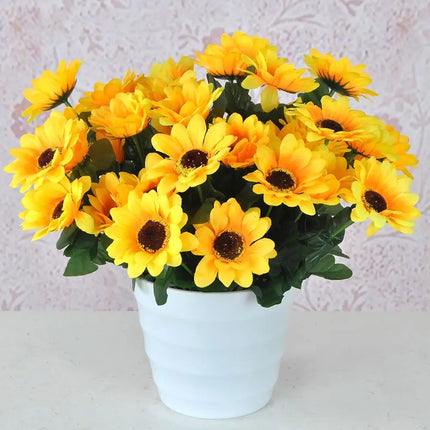 5/7/22 Heads Elegant Artificial Sunflower Silk Flowers Home Wedding Party Decor Artificial Flower Bouquet Decoration Flowers