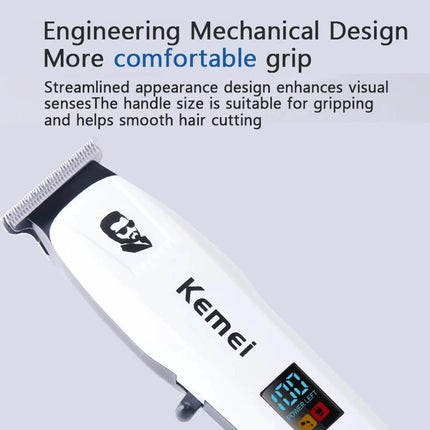 Kemei KM-PG232 Professional Hair Cutting Machine Electric Hair Clipper Cordless Trimmer for Men Rechargeable Shaver Styling Tool