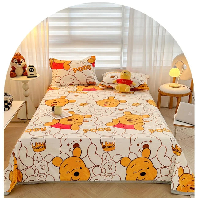 Winnie Bear the Pooh Cartoon Blanket Kawaii Velvet Sheet Home Textile Flannel Soft Warm Throw Bedding Sofa Cover for Girls Gift