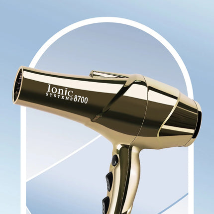 2200W Professional Hair Dryer Gold-plated Blowdryer for Salon High Speeds Strong Winds Powerful Wind 6 Gears Low Noise Blower