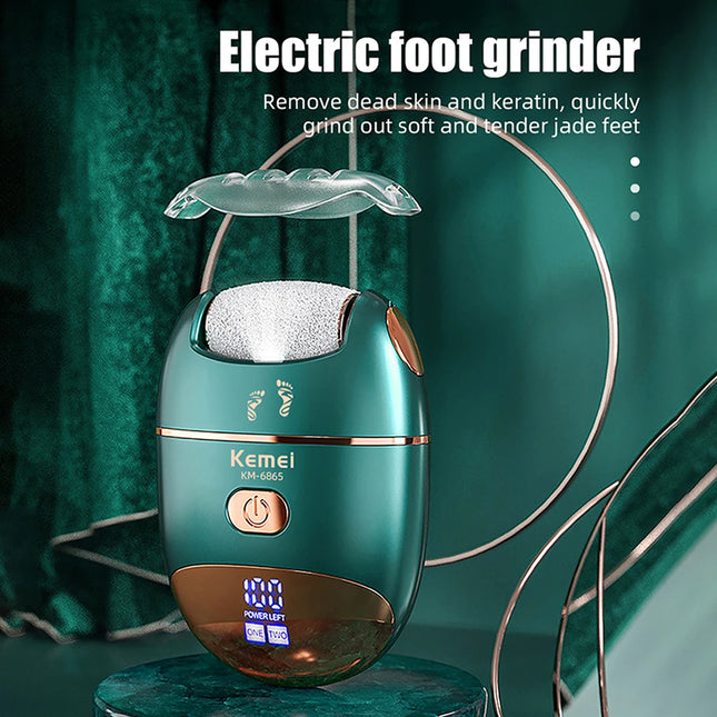 Kemei Professional Foot Grinder Electric Foot File Care Tools Callus Remover Machine Pedicure Device Foot Feet For Cracked