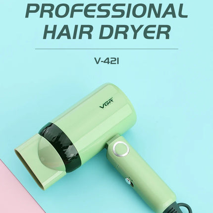 VGR Hair Dryer Professional Dryer Foldable Hair Dryer Machine Overheating Protection Hair Salon for Household Use Mini V-421