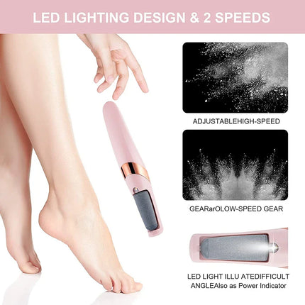 Electric Foot Callus Remover Foot Dead Skin Remover Rechargeable Foot Scrubber Grinder Professional Pedicure Tools Feet Care