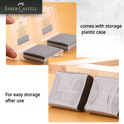 1Pc Faber-Castell  Drawing Art Kneaded Erasers for Correcting,Lightening Charcoal Pencil and Pastel Artists Works, Gray in Box