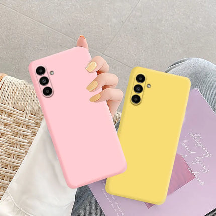 Original Solid Silicone Phone Case For Samsung Galaxy A55 A35 A25 A15 A05 A05S A04 A04S A04E A14 A24 A34 A54 5G Cover Cases