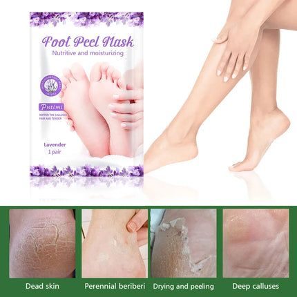 2-10PCS Exfoliating Foot Mask Foot SPA Pedicure Socks Remove Dead Skin Whitening Heels Feet Peeling Anti-Cracked Foot Skin Care