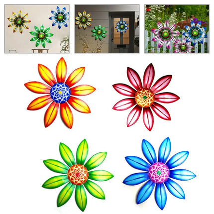 Ornament Metal Flower Accessories Decor Garden Hanging Home 4 Colours Living Room Replacement Spare Parts Wall